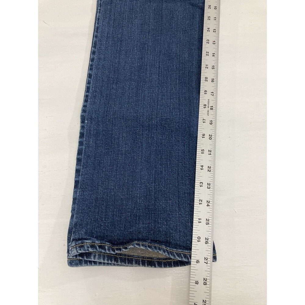 Levi's Slight Curve Jeans Women's 12 M Blue Stretch Straight Leg Denim Casual - Picture 10 of 11